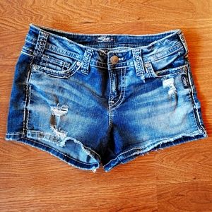 Silver Jean shorts